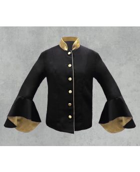 Black and Gold Clergy Jacket for women