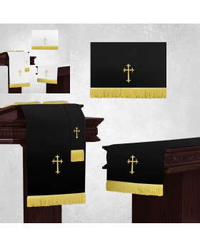 Reversible White and Black Church Parament Set