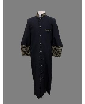 Mens Custom Brocade Royal and Gold Clergy Robe