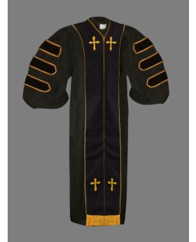 Dr. of Divinity Clergy Robe in Black and Gold