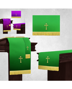 Reversible Purple and Green Church Parament Set