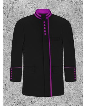 Black and Purple Bishops Clergy Jacket