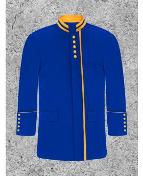 Men's Royal Blue and Gold Clergy Frock Jacket