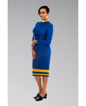 House Clergy Female Dress in Royal and Gold