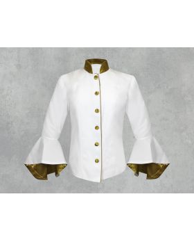 Female White and Gold Clergy Jacket