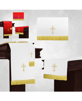 Reversible White and Red Church Parament Sets