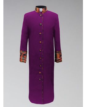 Ladies Purple Kente Cloth Clergy Robe