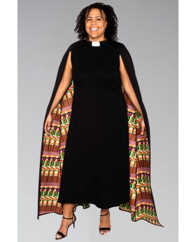 Modern Priest Clergy Dress with Kwangali Cape