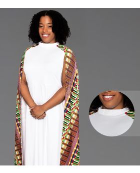 Modern Clergy Dress White with Kwangali Cape