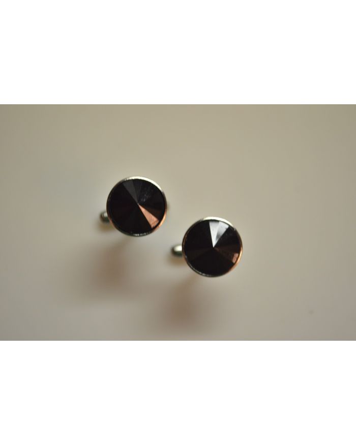 *2 Pc. Gracious Stone Cufflinks - Black