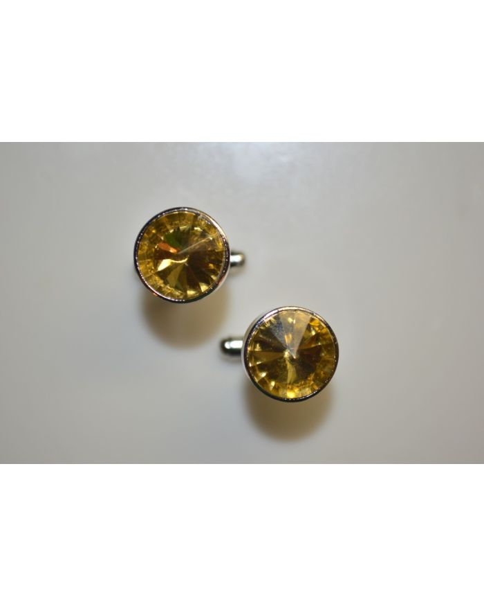 *2 Pc. Gracious Stone Cufflinks - Gold