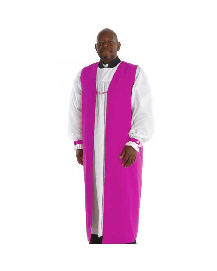 Traditional Clergy Chimere with Fluting - Fuschia