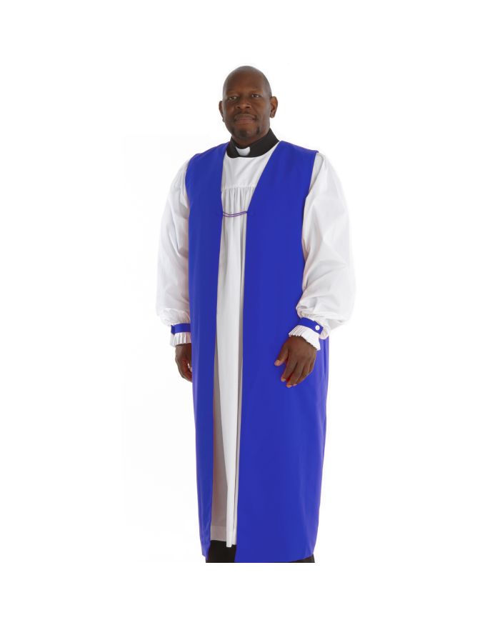 Traditional Clergy Chimere with Fluting - Royal Blue