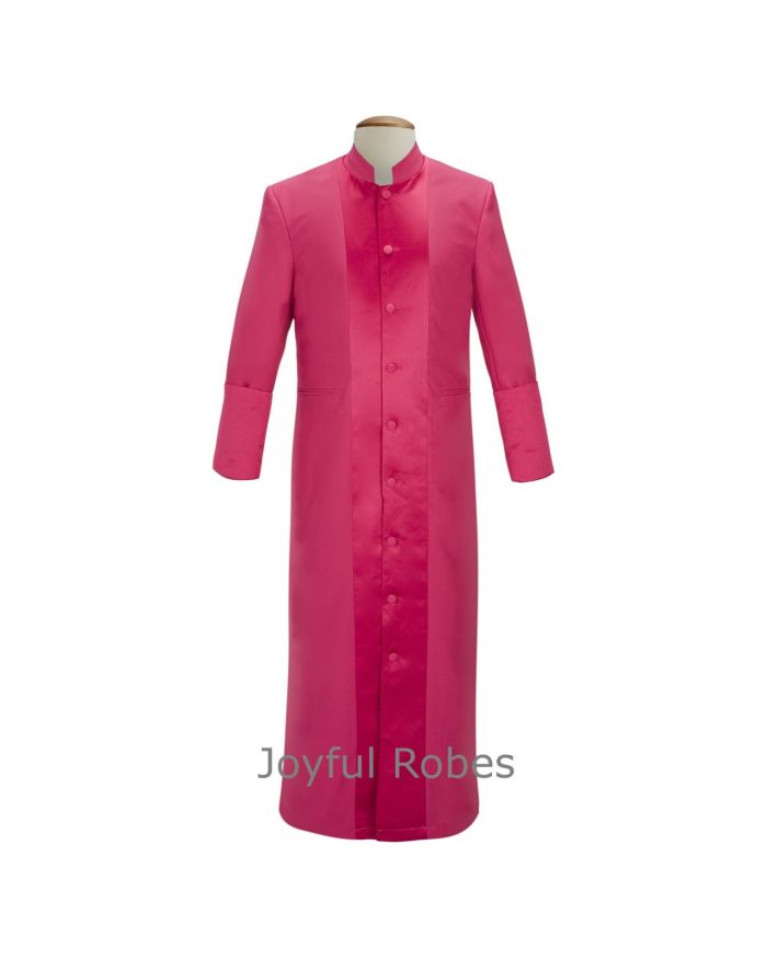 133 M. Men's Pastor/Clergy Robe Fuchsia With Majestic Satin