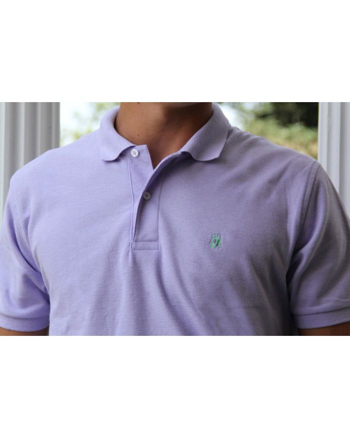 Men's Made In The South NC Cotton Polo Shirt - Lavender