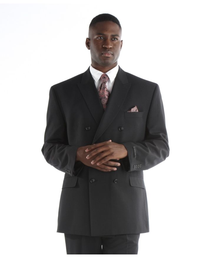 Men's Sean John Double-Breast Suit - Black