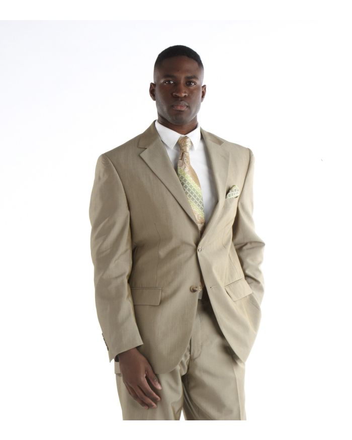 Steve Harvey Sharkskin Suit - Champagne