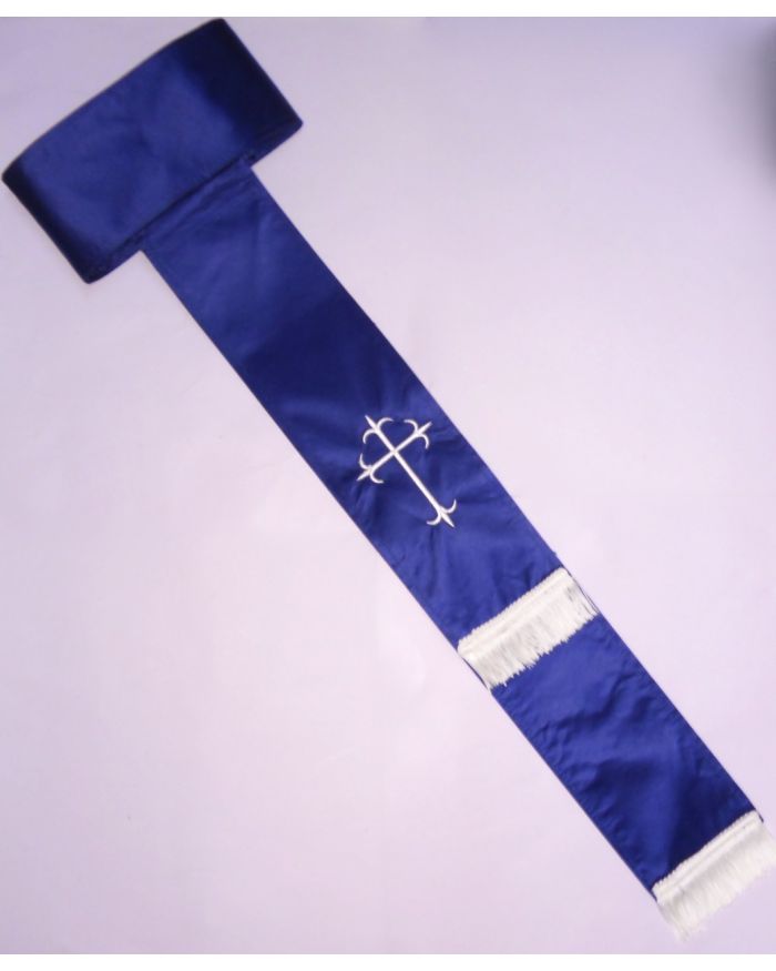 Band Cincture Belt - Royal/Creme Cross
