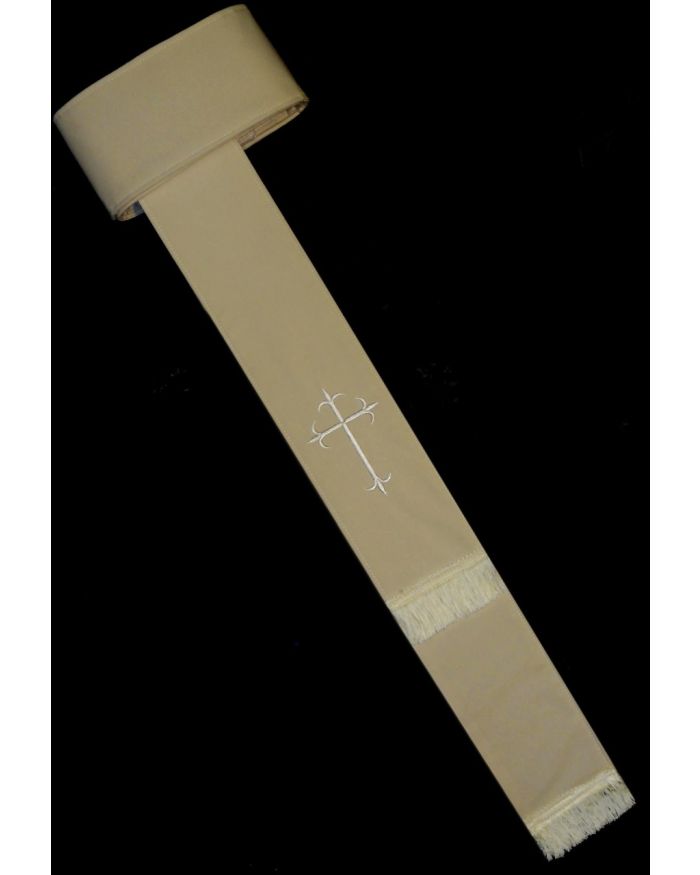 Band Cincture Belt - Creme/Creme Cross