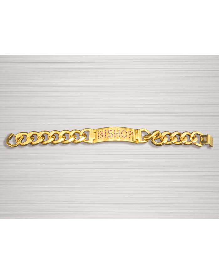 Bishop Clergy Bracelet Gold with Purple Stones