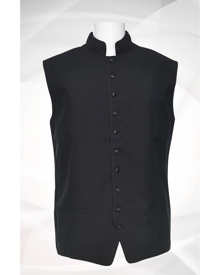 Men's Classic Clergy Vest - Black/Black