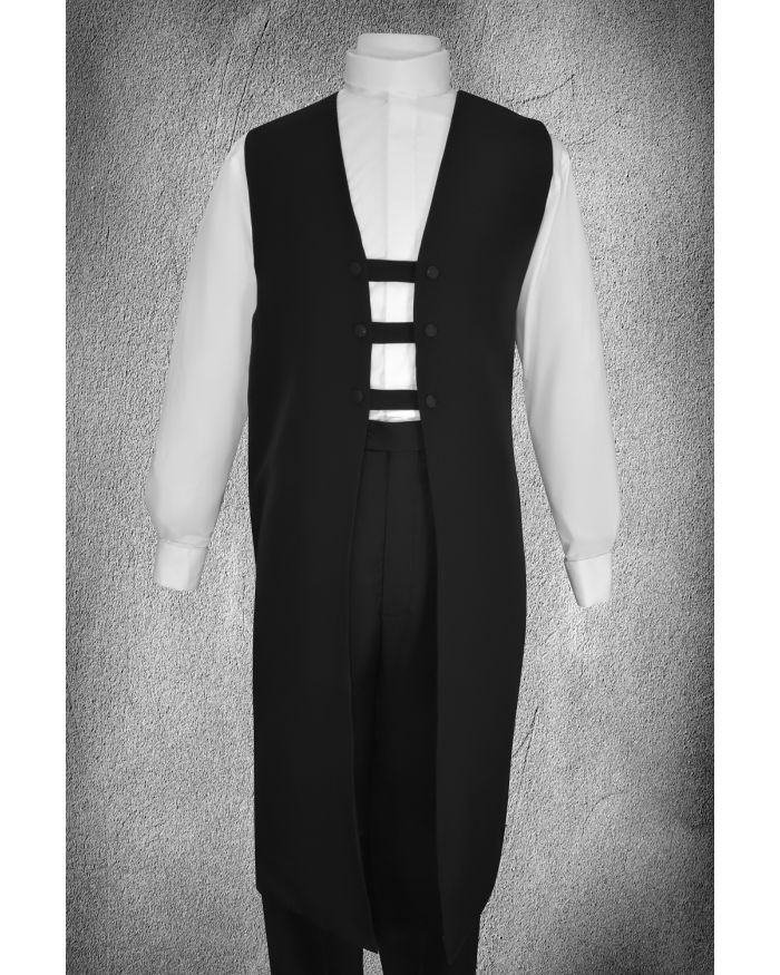 Ministerial Full Collar Vesture Set Black/White