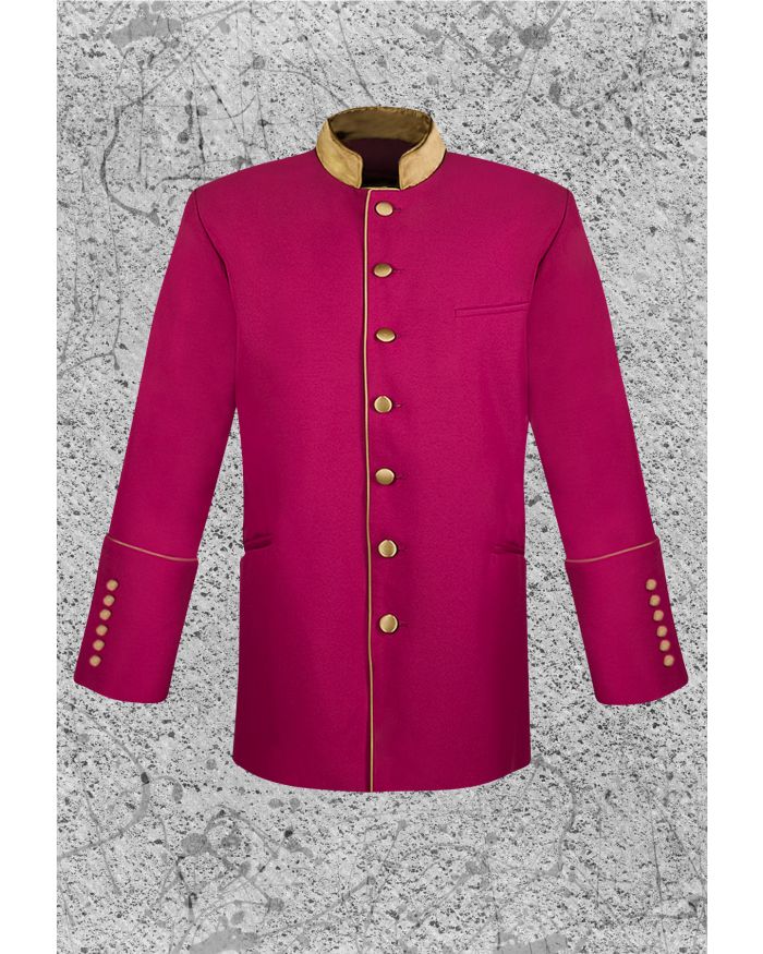 Men's Clergy Frock Coat Burgundy