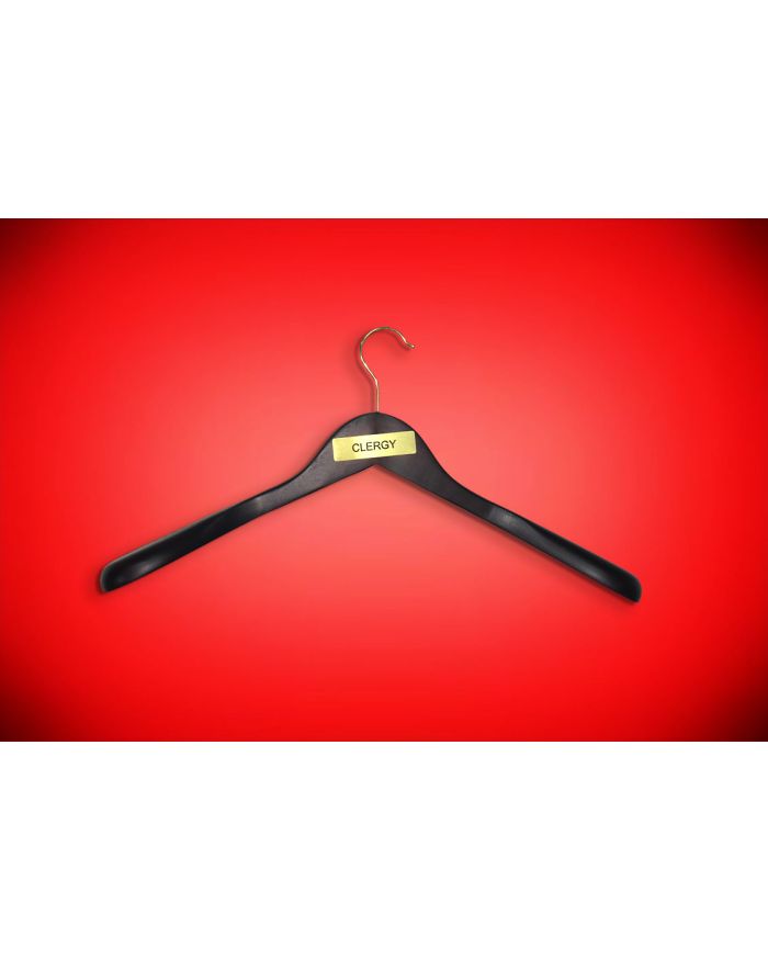Premium Cherry Wood Hanger with Gold Clergy