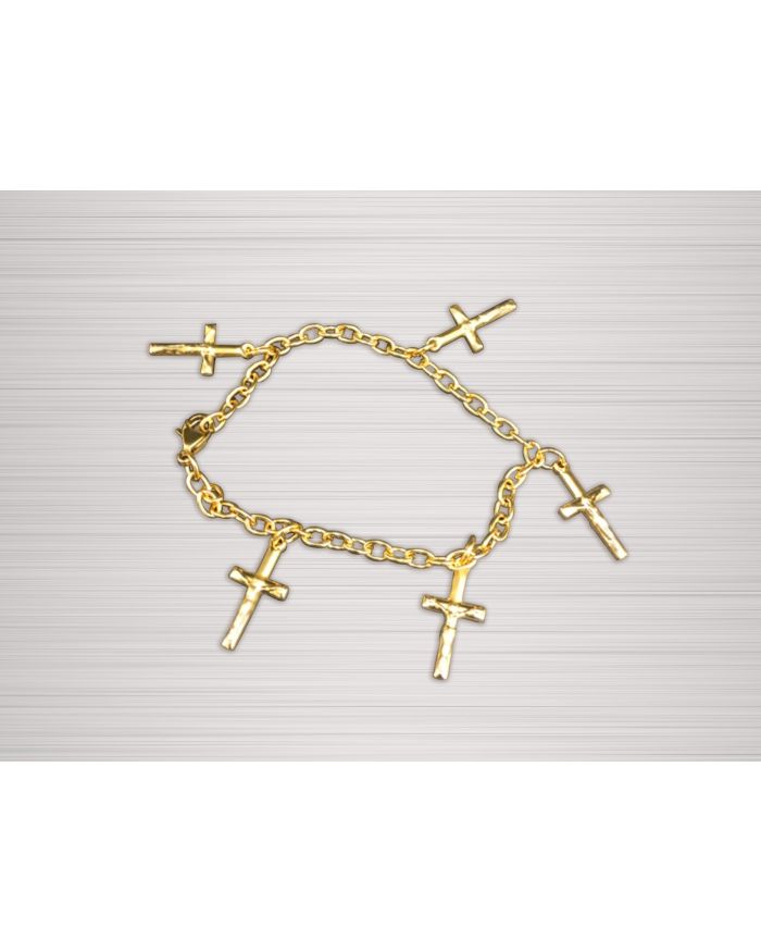 Women's Cross Chain Bracelet Gold Crosses