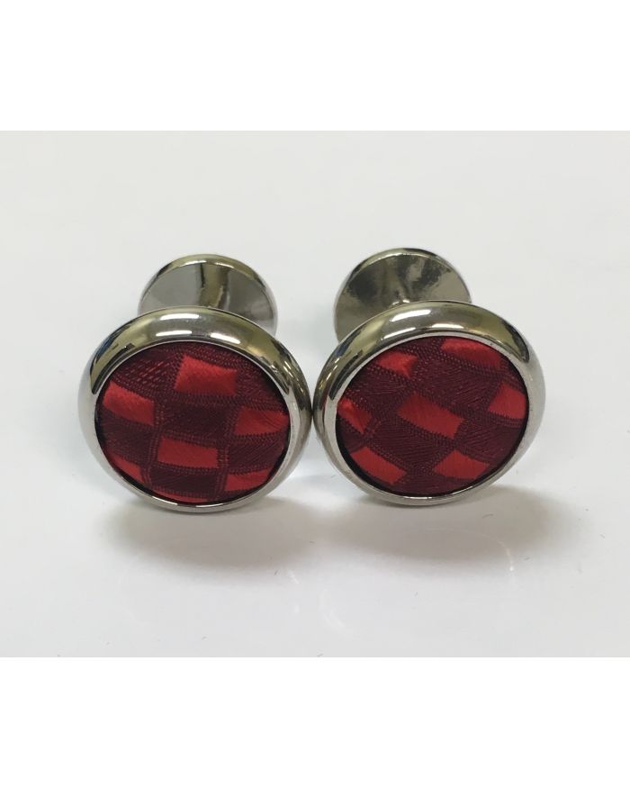 2 Pc. Exquisite Fabric Cufflinks - Red