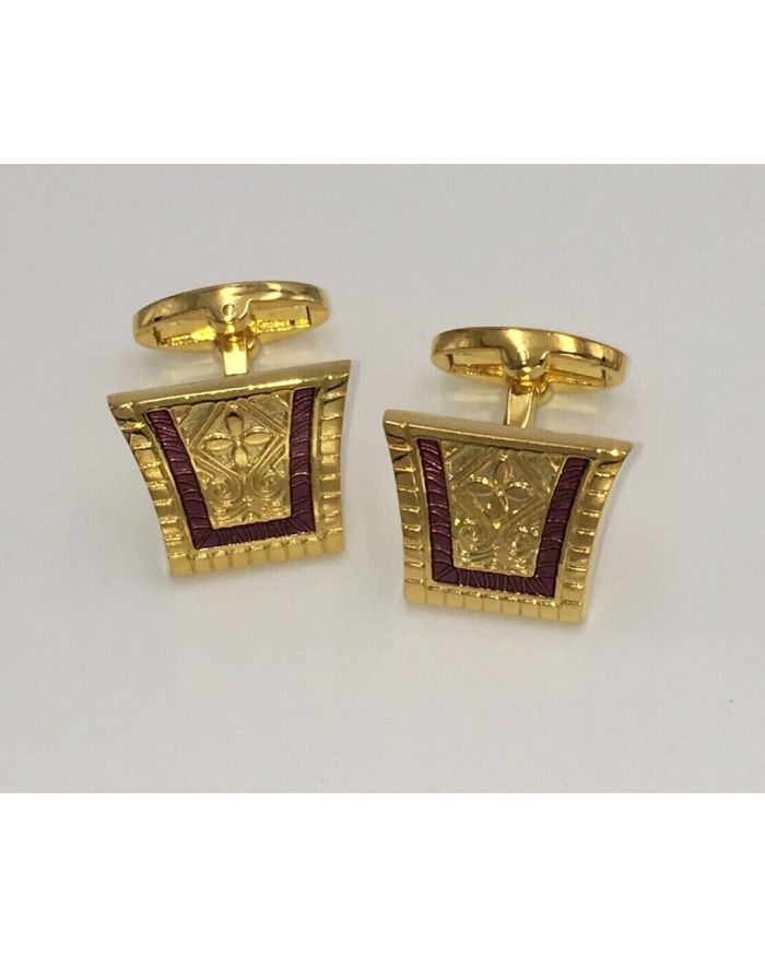 2 Pc. King of the Nile Style Cufflinks - Plum Purple