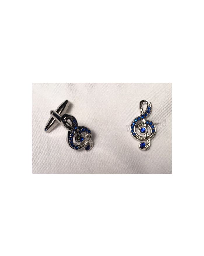 2 Pc. Musical Praise Notes with Royal Stone Cufflinks