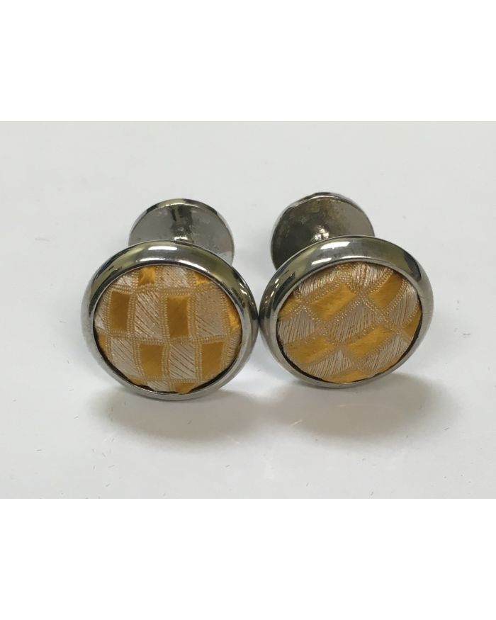 2 Pc. Exquisite Fabric Cufflinks - Gold