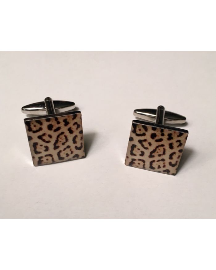 2 Pc. Exotic Cheetah Print Design Cufflinks