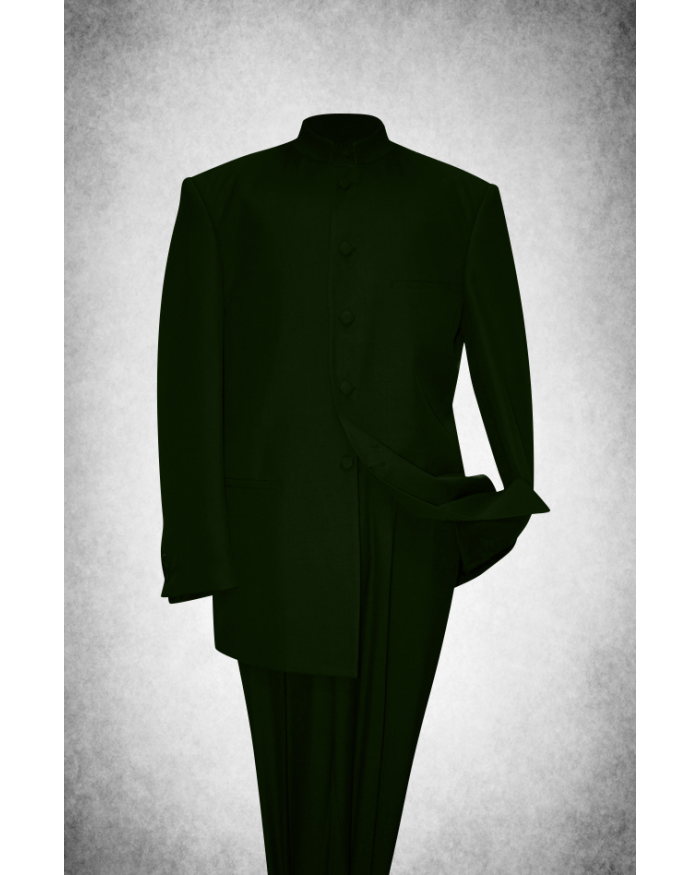 SU107. Premium Style Clergy Suit - Olive 