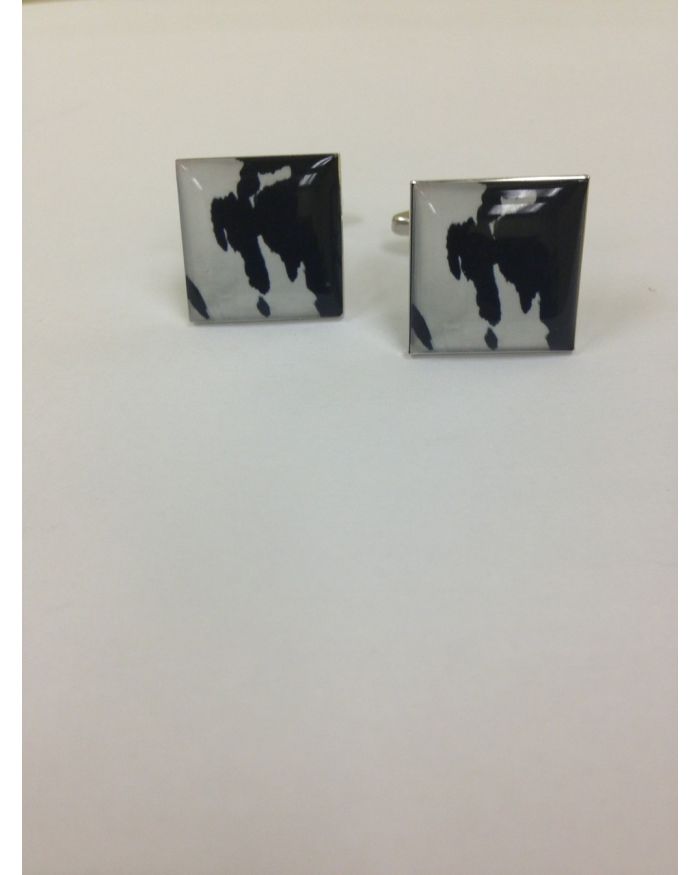 2 Pc. EXOTIC Cow Print Design Cufflinks
