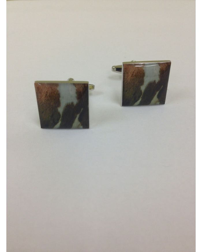 2 Pc. EXOTIC Fox Print Design Cufflinks