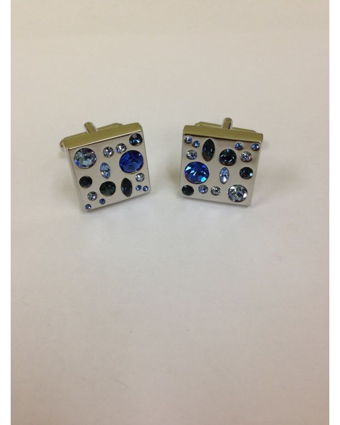 2 Pc. Blue Stone Fashion Design Cufflinks