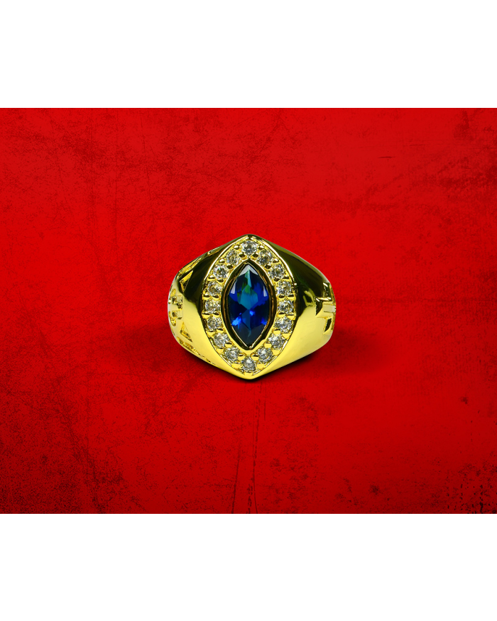 Womens Premium Clergy Ring with Royal Stone - Gold w/ Royal