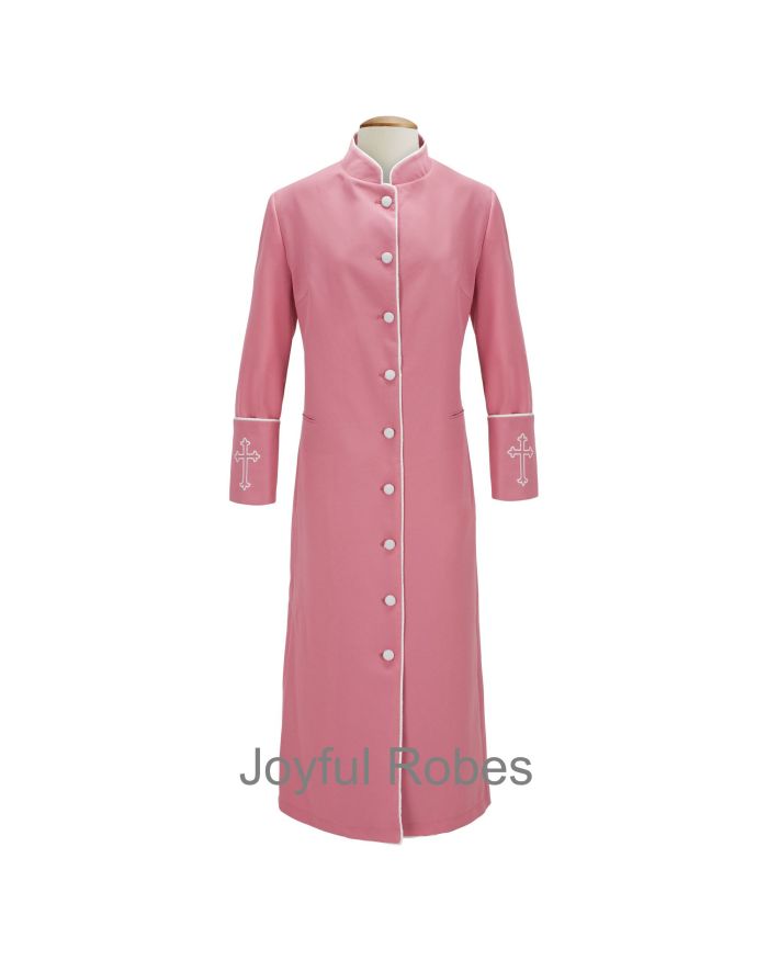 209 W. Women's Clergy/Pastor Robe - Rose/White