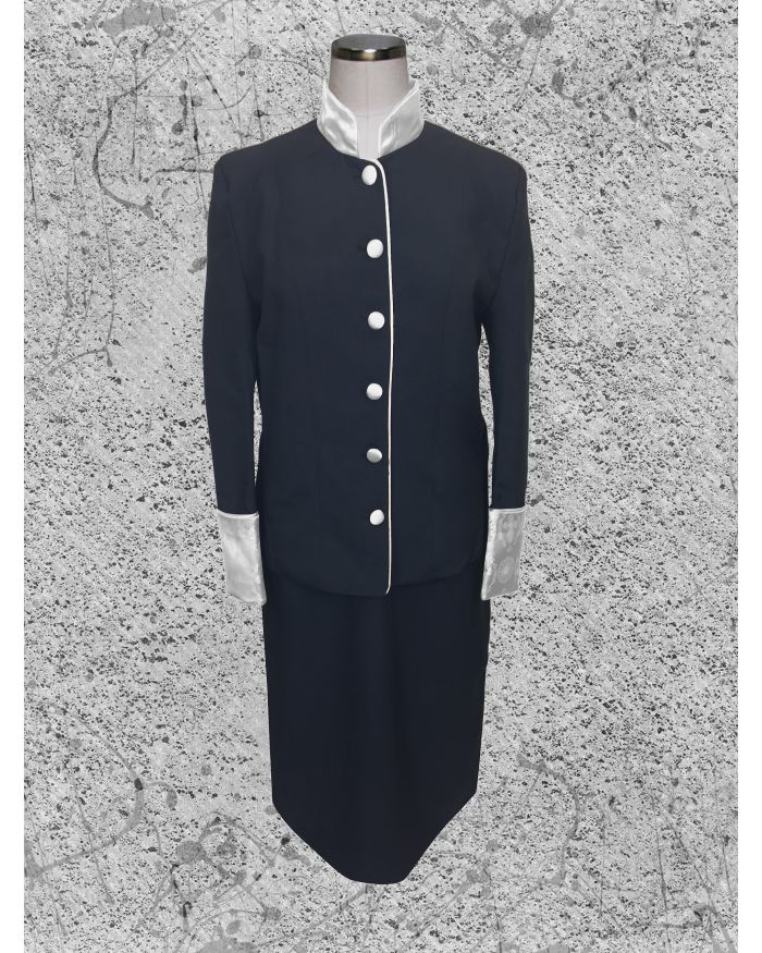 Black and White Clergy Suit for Women