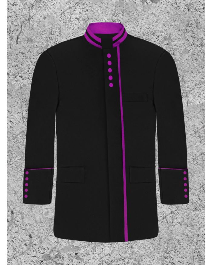 Black and Purple Bishops Clergy Jacket