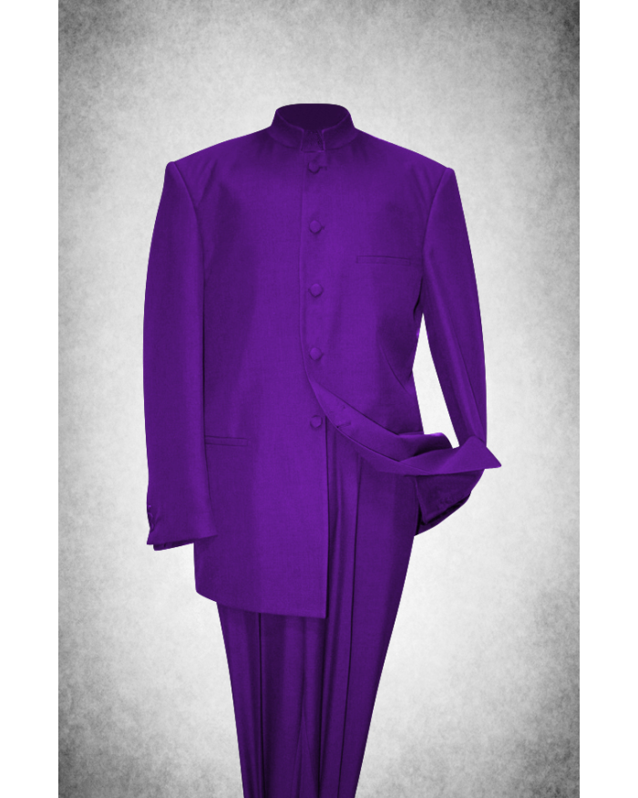 SU108. Premium Style Clergy Suit - Purple