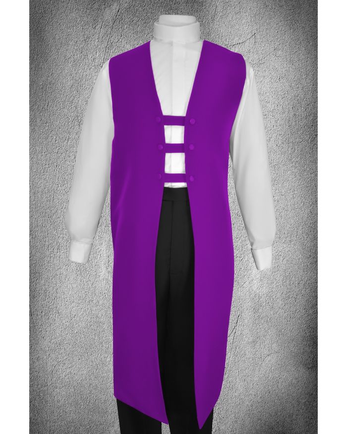 Ministerial Full Collar Vesture Set Purple/White