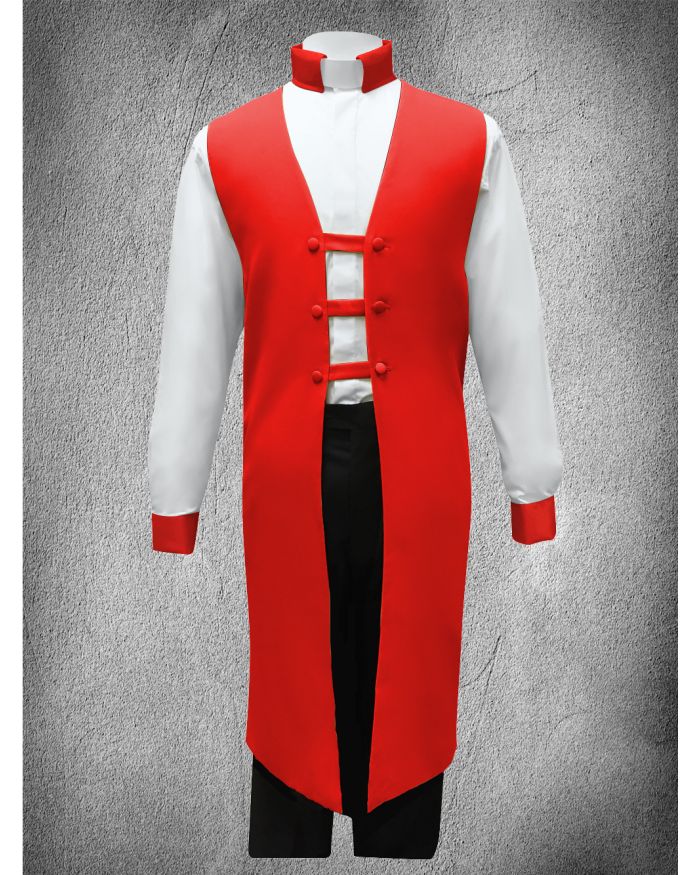 Contrast Ministerial Vesture Set Red/White-Red