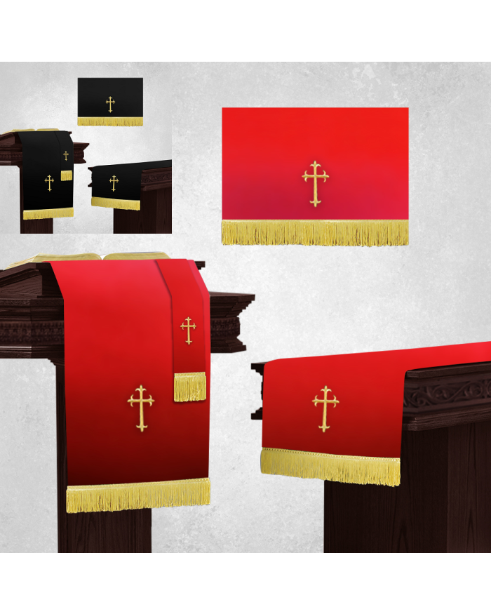 Reversible Church Parament Sets in Black & Red