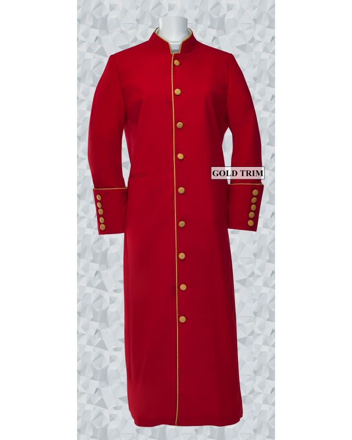 161 W. Women's Clergy/Pastor Robe - Red/Gold