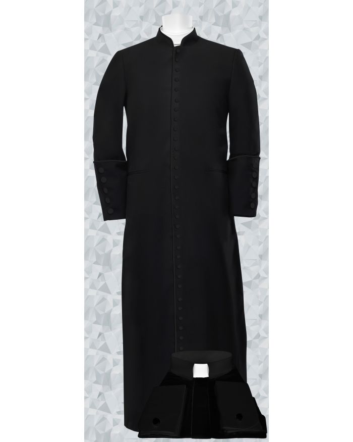 253 M. Men's Roman Cassock & Custom Shirt Package Black