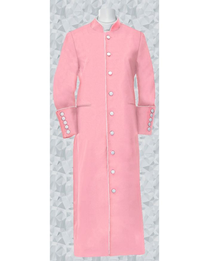164 W. Women's Clergy/Pastor Robe - Rose/White Trim