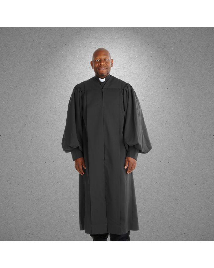 901 P. Men's & Women's Clergy Robe - Solid Black